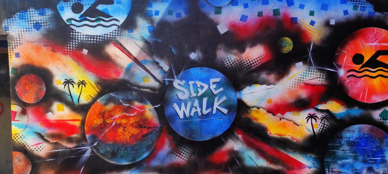 Sidewalk mural